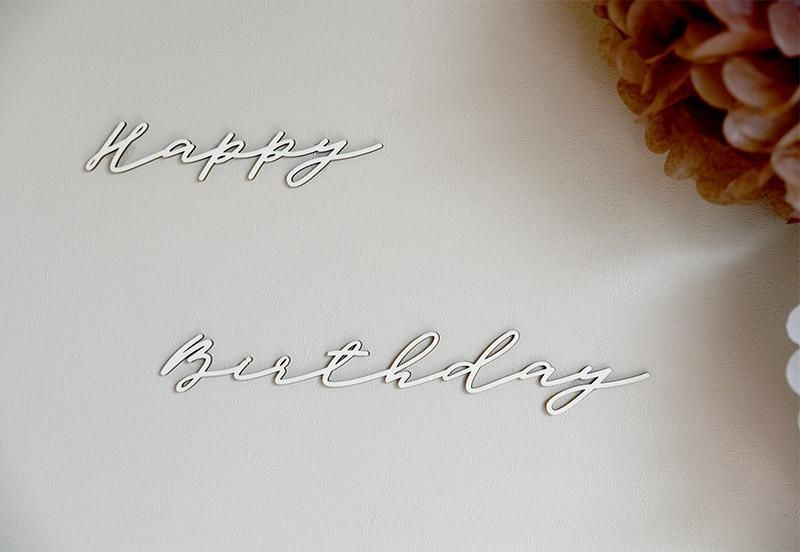 Tidepool 誕生日 Happy 筆記体 バースデー タペストリー ナチュラルアシメ セット Tidepool 誕生日 Happy 筆記体 バースデー タペストリー ナチュラルアシメ セット