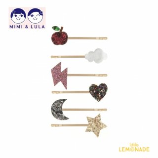 【Mimi&Lula ミミアンドルーラ】 LONDON GRIPS /ロンドンヘアピン6個セット ヘアアクセサリー 女の子 20AW（602003 14）