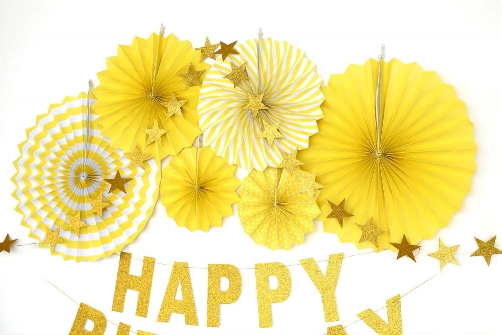 メール便送料無料】BASIC DECORATION SET /Yellow ペーパー