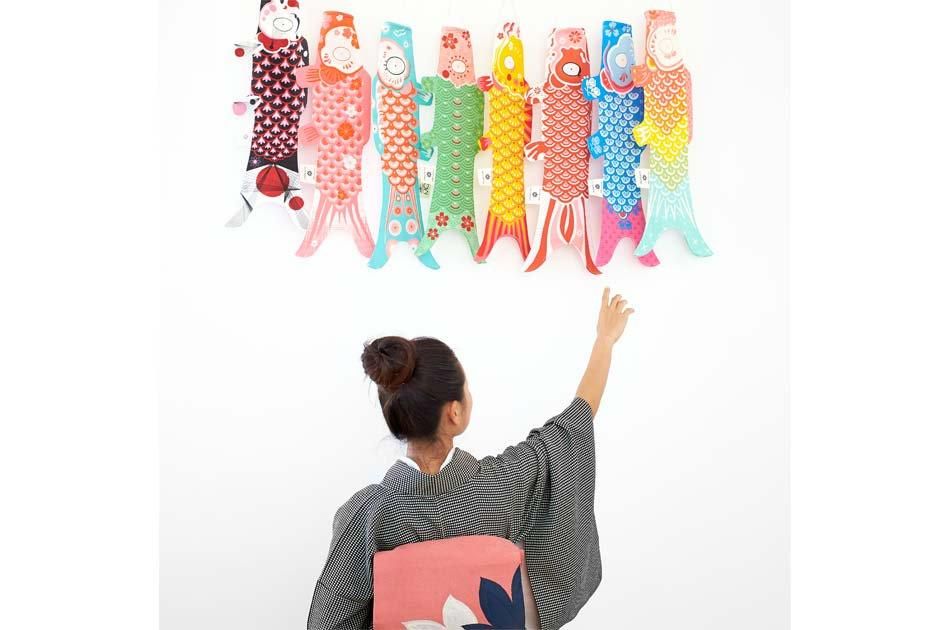 マダムモー　こいのぼり　ブロッサム　ピンク　ブルー ２点セット マダムモー こいのぼり ブロッサム ピンク ブルー 2点セット
