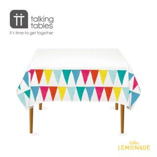 【Talking Tables】 レインボー ファブリックテーブルカバー（BDAY-RAIN-FABTCOVER） 虹 テーブルクロス
