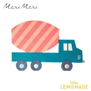 【MeriMeri】トラック型のペーパーナプキン 16枚入り Construction Napkins 働く車 車  パーティー ホームパーティー 誕生日(215065)