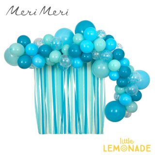 【MeriMeri】 バルーンガーランドとクレープストリーマーキット/ブルー Multi Sized Balloons And Streamer Set-Blues (215632)