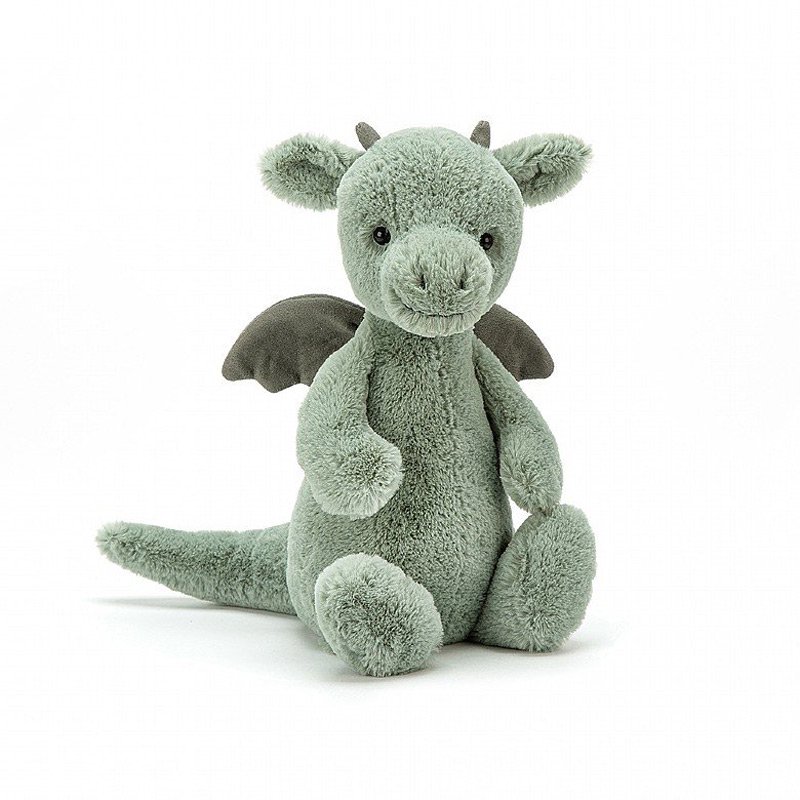 Jellycat ジェリーキャット】 Mサイズ Bashful Dragon (BAS3DGNN) ドラゴン 恐竜 ダイナソー ぬいぐるみ  【プレゼント 出産祝い ギフト】【正規品】 あす楽 リトルレモネード