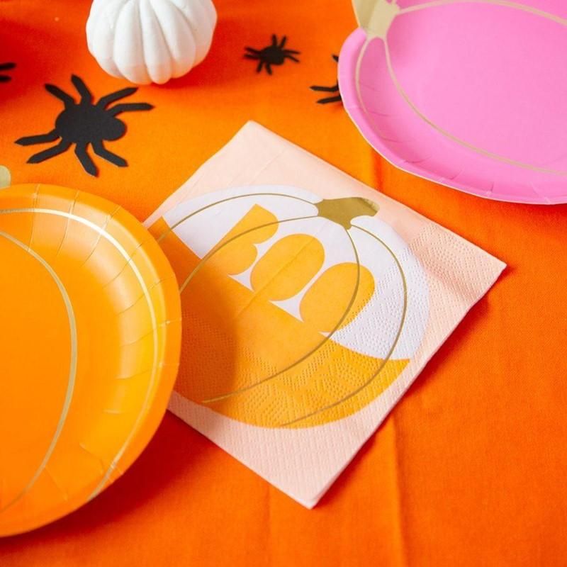 ハロウィン パンプキン紙ナプキン 16枚入り【Talking Tables】紙ナプキン HALLOWEEN かぼちゃ ペーパータオル PUMPKIN  NAPKIN ハロウィンパーティー 飾り テーブルデコレーション 装飾 テーブルコーディネート パーティー あす楽 リトルレモネード