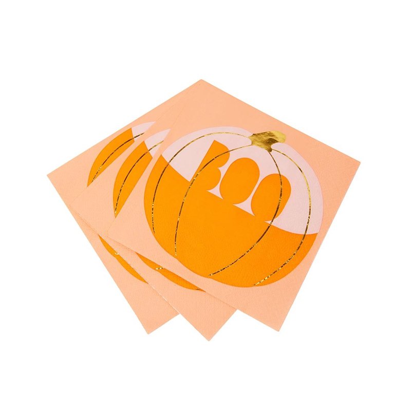 ハロウィン パンプキン紙ナプキン 16枚入り【Talking Tables】紙ナプキン HALLOWEEN かぼちゃ ペーパータオル PUMPKIN  NAPKIN ハロウィンパーティー 飾り テーブルデコレーション 装飾 テーブルコーディネート パーティー あす楽 リトルレモネード