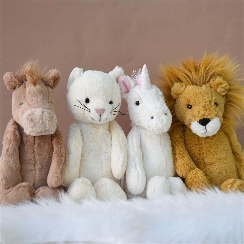 【Jellycat ジェリーキャット】 Mサイズ Bashful Lion (BAS3LION) ライオン ぬいぐるみ 【プレゼント 出産祝い  ギフト】 【正規品】 あす楽 リトルレモネード