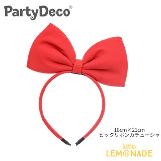 【Party deco】 大きなリボンのカチューシャ キッズ 仮装 仮装アイテム 赤いリボン クリスマス christmas (OP15-007) ◆