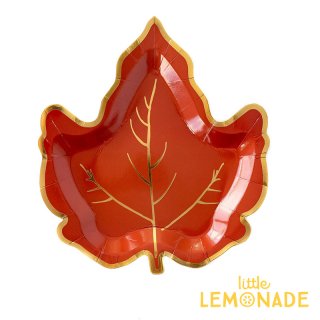 【my mind's eye】 メープル ペーパープレート 8枚入り Maple Leaf Shaped Plate 楓 ケーキプレート 紙皿 (THP840)