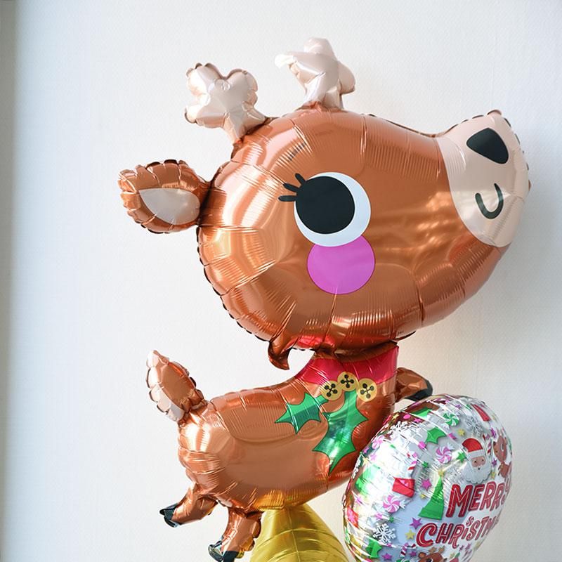 クリスマス風船 アドラブルトナカイ 【ぺしゃんこでお届け