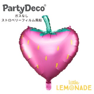【Party Deco】イチゴのフイルム風船 ガス無し ぺしゃんこでお届け ストロベリー（FB95） ◆