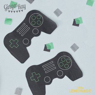 【Ginger Ray】 ゲームコントローラー ペーパーナプキン 16枚セット ゲーム コントローラー 紙ナプキン (GAME-101)