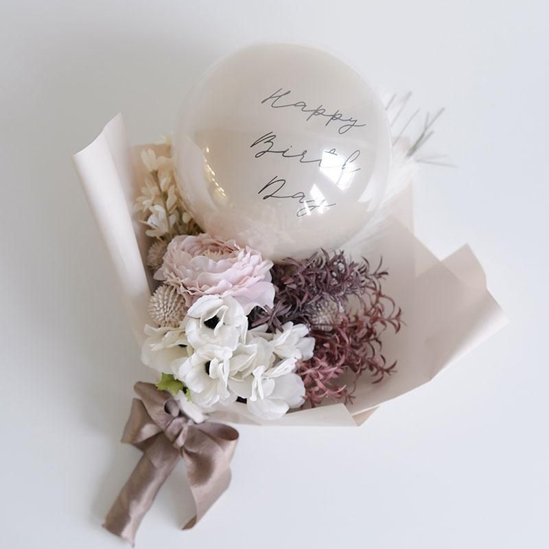 お花と風船のギフトブーケ 誕生日 バルーン 【膨らませてお届け お花と風船のギフトブーケ 誕生日 バルーン 【膨らませてお届け