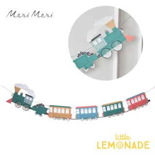 【Meri Meri】 Train Garland トレインガーランド バナー  電車 飾り 男の子 デコレーション  (223587) 