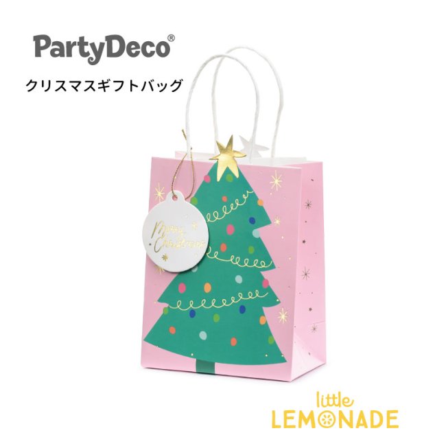 クリスマス 紙製ギフトバッグ 1枚 クリスマスツリー イラスト