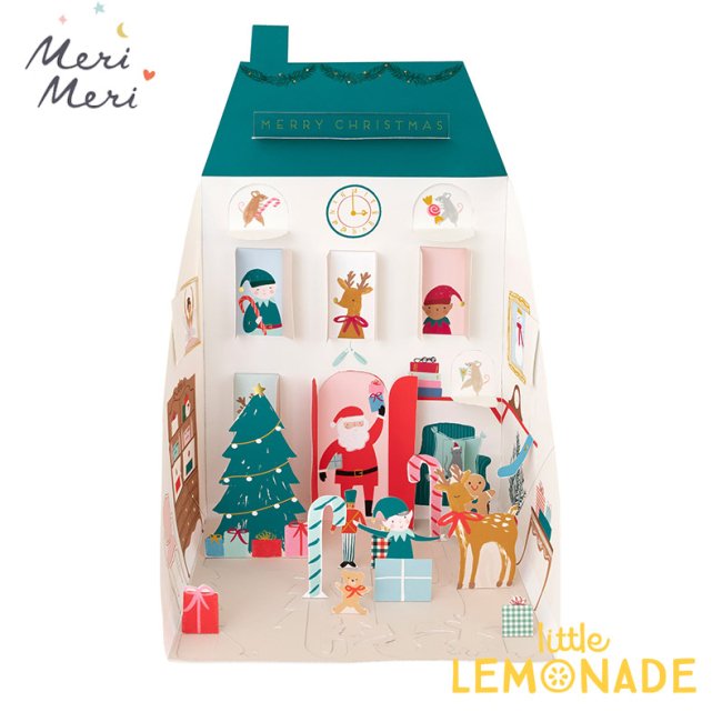 Meri Meri】アドベントカレンダー Santa's House Pop Up Advent Calendar サンタさんのおうち  ペーパークラフト 家 クリスマス サンタクロース 子供 メリメリ おしゃれ あす楽 リトルレモネード