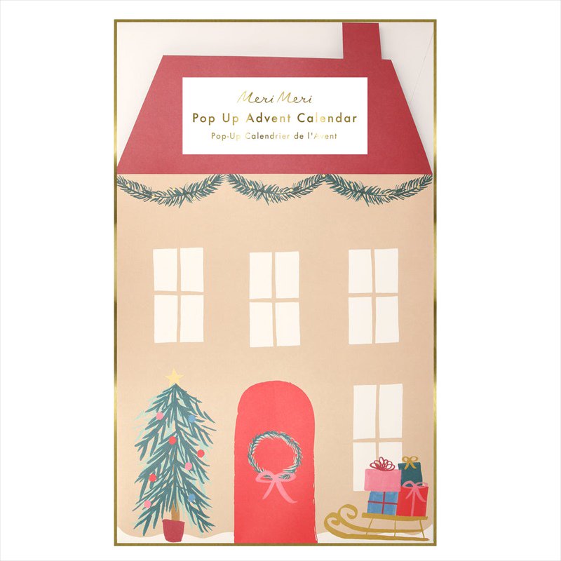 【Meri Meri】アドベントカレンダー Santa's House Pop Up Advent Calendar サンタさんのおうち  ペーパークラフト 家 クリスマス サンタクロース 子供 メリメリ おしゃれ あす楽 リトルレモネード