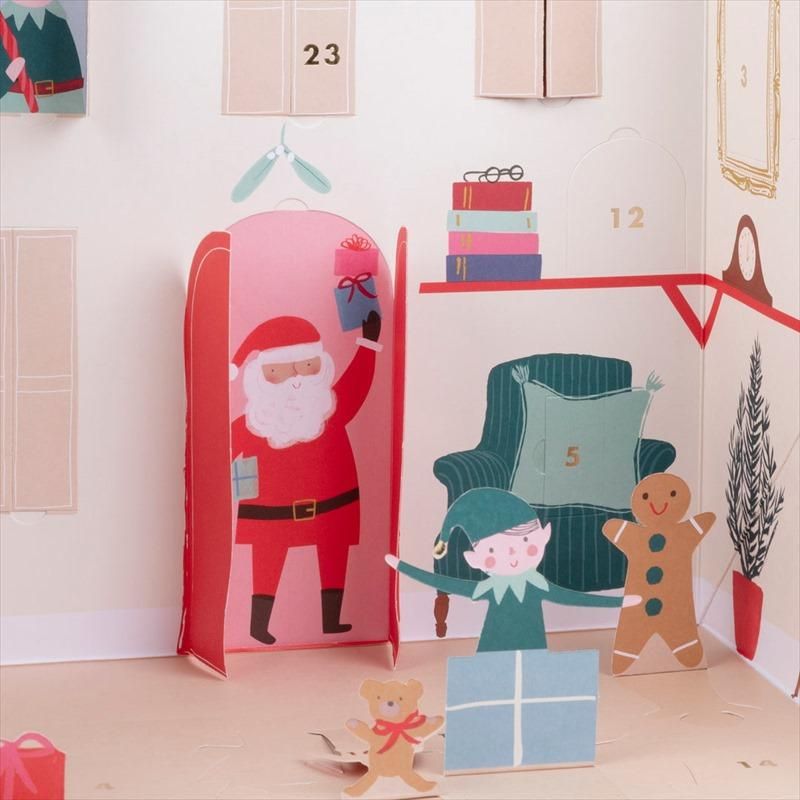 【Meri Meri】アドベントカレンダー Santa's House Pop Up Advent Calendar サンタさんのおうち  ペーパークラフト 家 クリスマス サンタクロース 子供 メリメリ おしゃれ あす楽 リトルレモネード