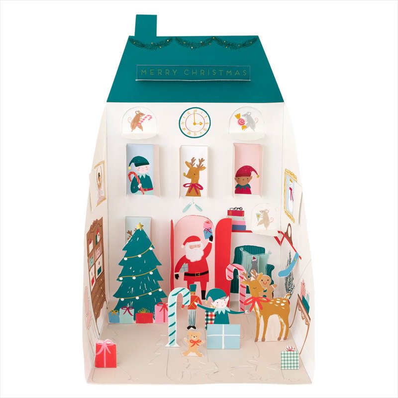 【Meri Meri】アドベントカレンダー Santa's House Pop Up Advent Calendar サンタさんのおうち  ペーパークラフト 家 クリスマス サンタクロース 子供 メリメリ おしゃれ あす楽 リトルレモネード