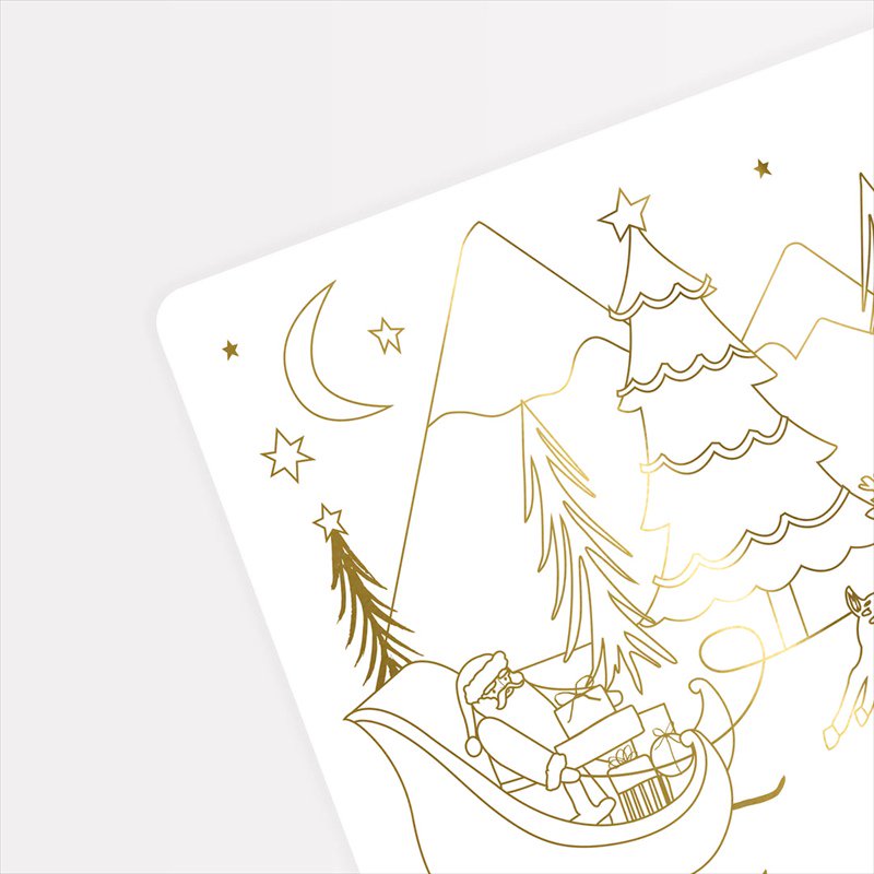 【Meri Meri】 クリスマス 塗り絵ができるプレイスマット 8枚入り 紙