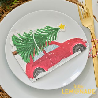<img class='new_mark_img1' src='https://img.shop-pro.jp/img/new/icons1.gif' style='border:none;display:inline;margin:0px;padding:0px;width:auto;' />【Ginger Ray】Napkin Festive Car Red Paper ホリデーカー柄 ペーパーナプキン クリスマス 紙ナプキン  ジンジャーレイ MLC-100