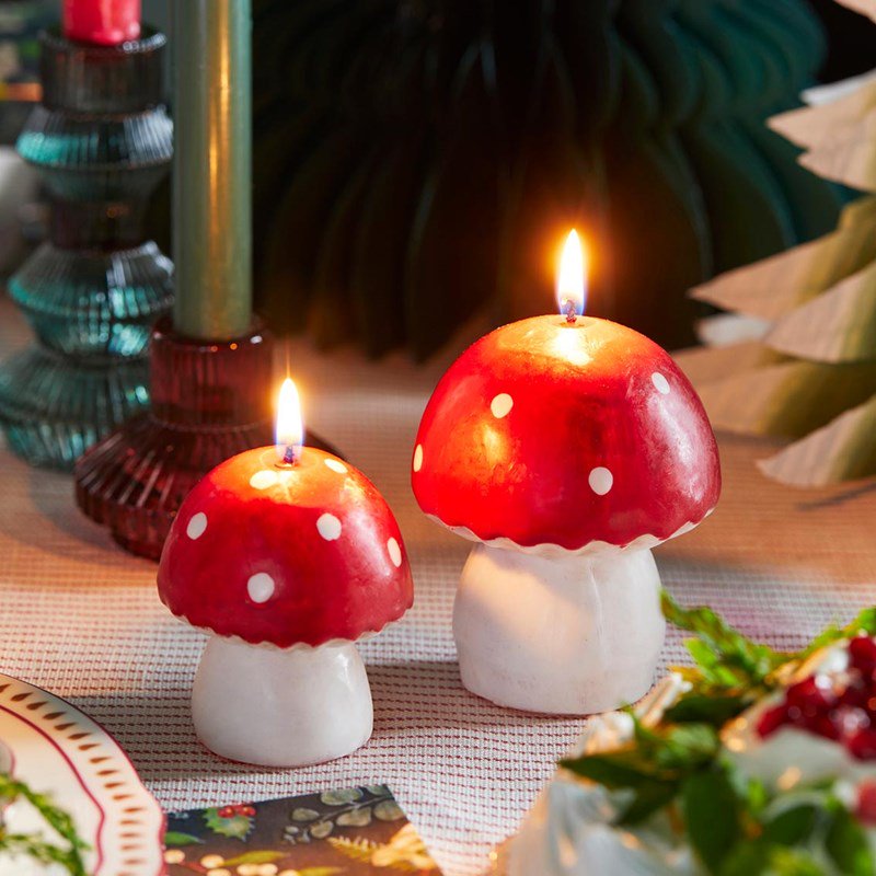 【Talking Tables】 きのこ キャンドル ミッドナイト フォレスト レッド 7.5cm Midnight Forest Red  Toadstool Candle small ろうそく 誕生日 ケーキ装飾 バースデー テーブルデコレーション ホームパーティー 撮影