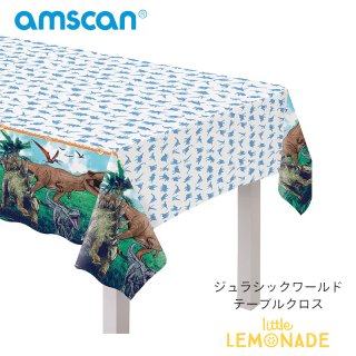 【amscan】ジュラシックワールド プラスチックテーブルカバー 恐竜 ダイナソー ビニール製 テーブルクロス (572826） 