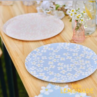 【Ginger Ray】 Floral Paper Plates フローラル ペーパープレート 8枚 4色アソート 花柄 紙皿 パステル カラフル テーブルウェア イースター SP-614