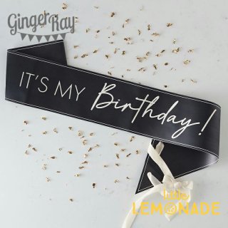 <img class='new_mark_img1' src='https://img.shop-pro.jp/img/new/icons1.gif' style='border:none;display:inline;margin:0px;padding:0px;width:auto;' />【Ginger Ray】It's my Birhtday! Blakc & Nude サッシュ バースデーサッシュ　Sash - It's my Birthday たすき (CN-125)