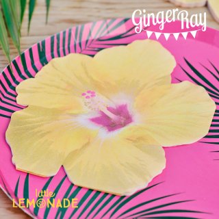 <img class='new_mark_img1' src='https://img.shop-pro.jp/img/new/icons1.gif' style='border:none;display:inline;margin:0px;padding:0px;width:auto;' />【Ginger Ray】リアルプリント ハイビスカスのペーパーナプキン 16枚入り イエロー フラワー 花 紙ナプキン 誕生日 (TI-107)