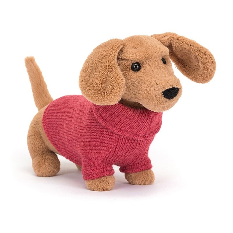 【Jellycat ジェリーキャット】 Sweater Sausage Dog | Pink