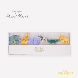 【Meri Meri】 Mini Safari Animal Candles ミニ サファリ アニマルキャンドル 6個セット メリメリ (267934)