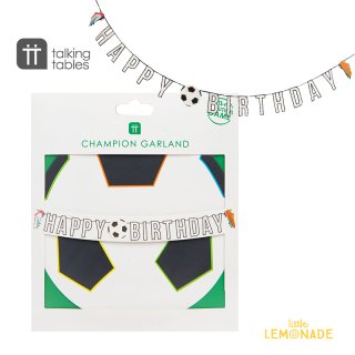 【Talking Tables】 サッカーモチーフ バースデーガーランド Party Champions Football Birthday Decoration (CHAMP-V2-GARLAND)