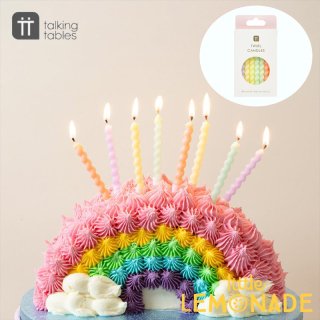 Talking Tables ѥƥ ȥ ɥ륻å 8 Pastels Twirl Birthday Candles (PASTEL-CANDLE- TWIRL)