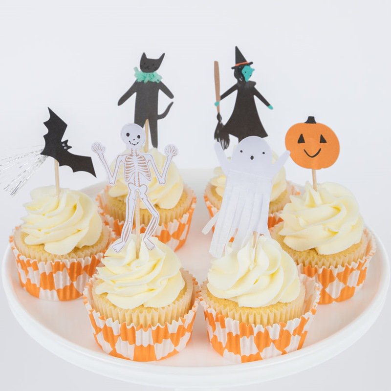 【Meri Meri】Happy Halloween Cupcake Kit ハッピーハロウィン カップケーキキット ピック24個入り  ベーキングカップ マフィン型 ハロウィン柄 製菓 テーブルコーディネート テーブル装飾 あす楽 リトルレモネード メリメリ (269122)