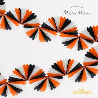 【MeriMeri】 Black & Orange Stripe Honeycomb Garland ハロウィン ブラック&オレンジ ストライプ ハニカム ガーランド ハロウィン  (270166) 