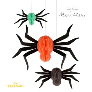 <img class='new_mark_img1' src='https://img.shop-pro.jp/img/new/icons1.gif' style='border:none;display:inline;margin:0px;padding:0px;width:auto;' />【MeriMeri】 Hanging Honeycomb Spiders ハンギング ハニカム スパイダー 12個 蜘蛛 ハロウィン  (224082) 