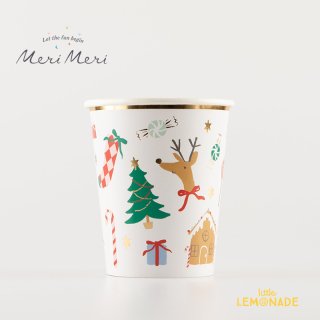 【Meri Meri】 Jolly Christmas Cups ジョリー クリスマス カップ 8個セット 紙コップ メリメリ（270103 / 277790）