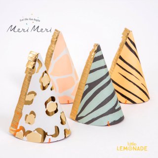 Meri Meriۥե ˥ޥץ ڡѡϥå 8 Safari Animal Print Party Hats ˹   (202365)