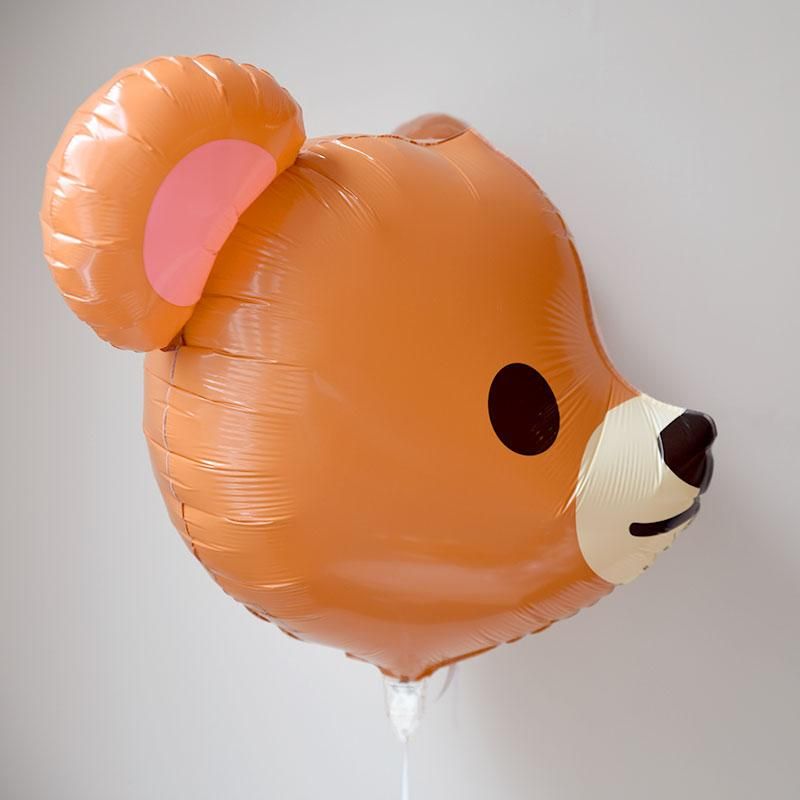 浮かせてお届け / 膨らませてお届け 】 立体的なクマちゃんの顔