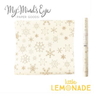 【my mind's eye】  雪の結晶柄の紙製テーブルランナー Gold Flakes Paper Table Runner 雪の結晶柄 紙製（PLTBR101)