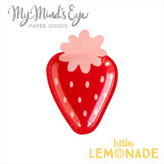 【my mind's eye】イチゴ型 ペーパープレート 8枚入り 紙皿 Strawberry Shaped Paper Plate  (PLPL103)