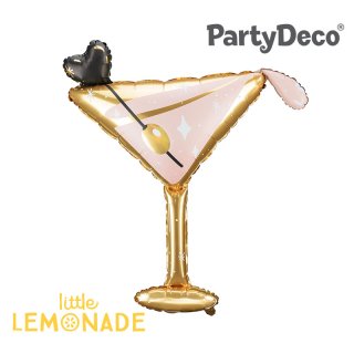【Party Deco】  カクテルグラス型 フィルム風船 【ぺしゃんこでお届け】 バルーン 風船 Foil balllon Glass (FB166)