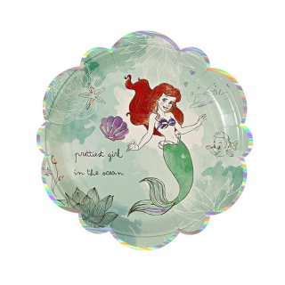 【Meri Meri メリメリ】　ディズニーリトルマーメイド  アリエル　スモールペーパープレート　【Disney Princess Paper Plate】 (45-1742)