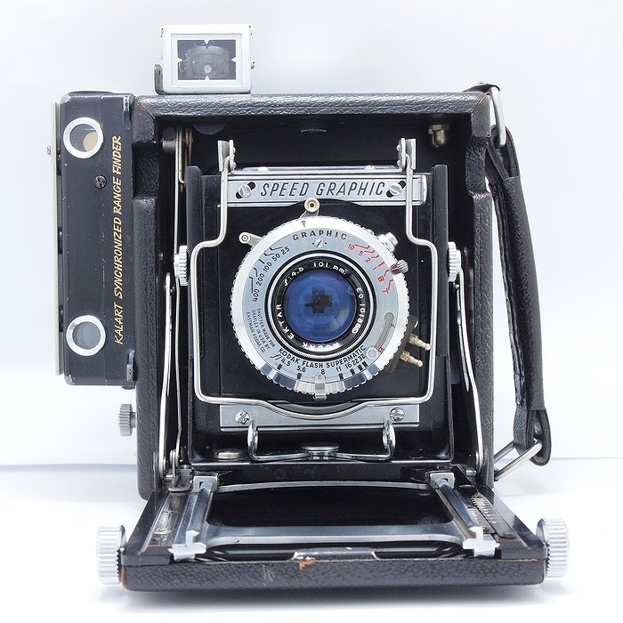 ジャンク GRAFLEX SPEED GRAPHIC 大判カメラ 127mm F4.7 蛇腹 グラフ