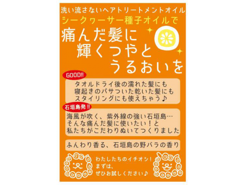 石垣島シークワーサーヘアトリートメントオイル洗い流さないヘアオイルがクリアポンプにリニューアル 島の美容師さんもおススメ 石垣島で作った石けんとお茶の店 Avance アヴァンセ