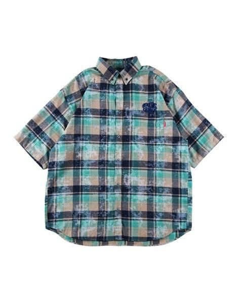 【KOOLOSET】Bleach Circuit Check Shirt Bleach Circuit Check Shirt (3color) - kooloset