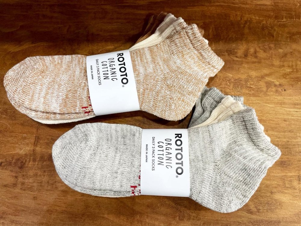 ロトト【ROTOTO】ORGANIC DAILY 3pack socks/オーガニックデイリー3