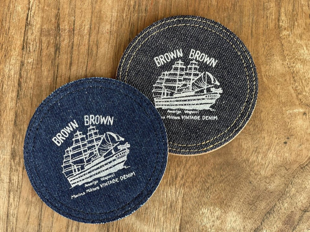 ブラウンブラウン【Brown Brown】denim coaster/デニムコースター