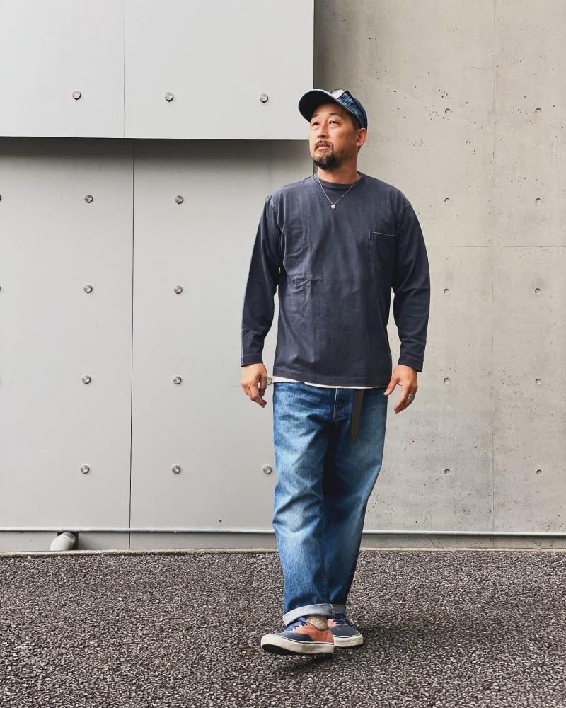M.I.D.A.ミダM-43 ミダ【M.I.D.A.】pigment dye L/S Tee/ピグメントダイ ロング